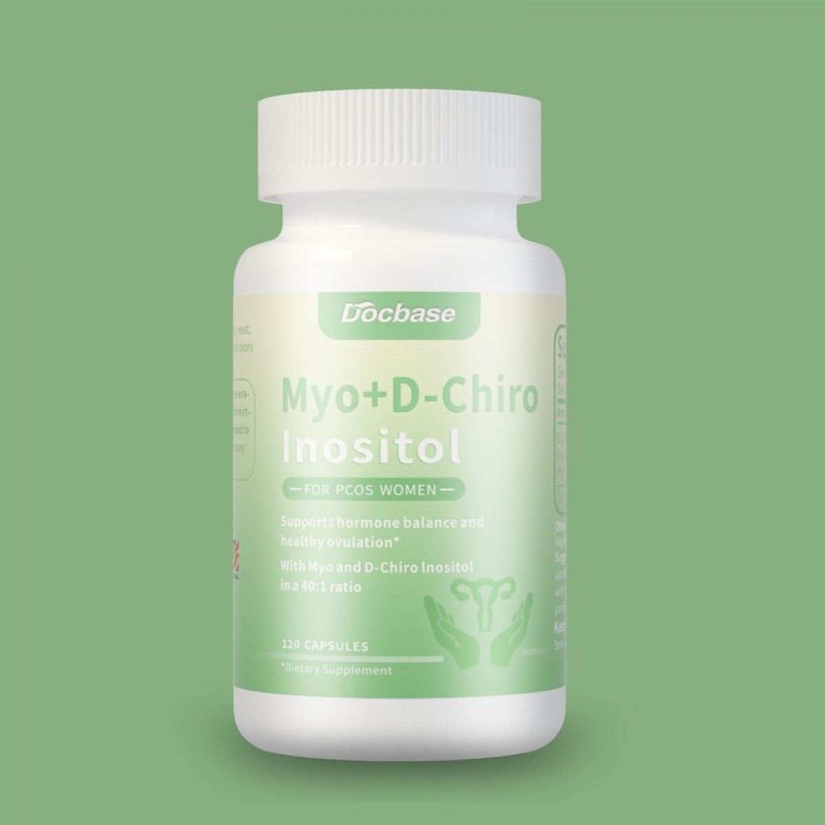 Docbase｜Myo Inositol & D-Chiro Inositol (612.5mg - 120 Capsules) | Hormone Balance for Women* | 